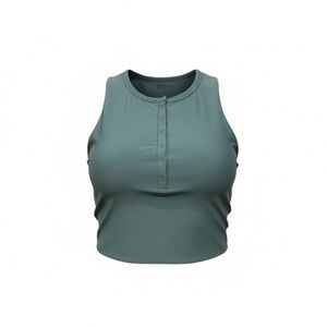 YPB Women's Sleeveless Green workout Top NWT